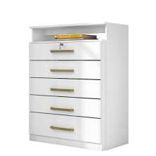 Cômoda Triunfo 5 Gavetas Branco - Demóbile  