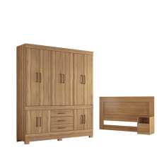 Conjunto Cabeceira e Guarda Roupa Casal Emilia Amendola