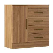 Conjunto Quarto Guarda Roupa e Comoda Arezzo Amendola