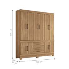 Conjunto Quarto Guarda Roupa e Comoda Emilia Amendola
