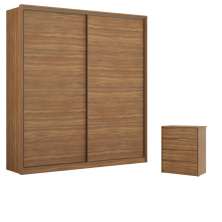 Conjunto Quarto Guarda Roupa e Comoda Napolis Amendola