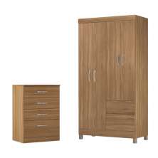 Conjunto Quarto Guarda Roupa e Comoda Vicenza Amendola