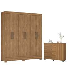Conjunto Quarto Guarda Roupa e Comoda Virgina Amendola
