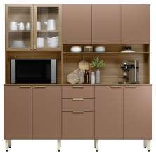 Cozinha Compacta 10 Portas 2 Gavetas 98221 Amendola Marsala Prime Tx Demobile