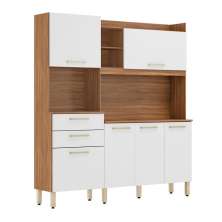 Cozinha Compacta 6 Portas 2 Gavetas Selecta 96211 Amendola Branco Demobile