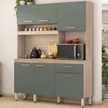 Cozinha Compacta 6 Portas Alamo 91601 Avena Menta Demobile