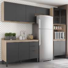 Cozinha Modulada 4 Peças FI0002 Avena Grafito Demobile