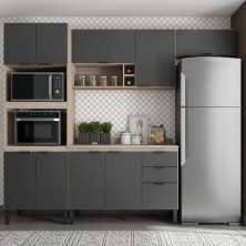 Cozinha Modulada 4 Peças FI0003 Avena Grafito Demobile