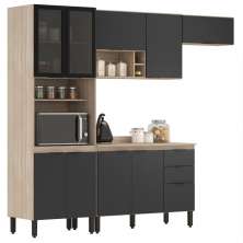 Cozinha Modulada 4 Peças FI0006 Avena Grafito Demobile