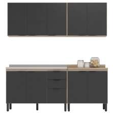 Cozinha Modulada 4 Peças FI0008 Avena Grafito Demobile
