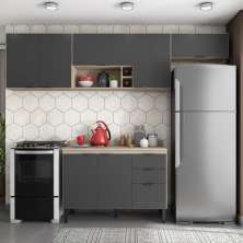 Cozinha Modulada 4 Peças FRCZ4 Avena Grafito Demobile