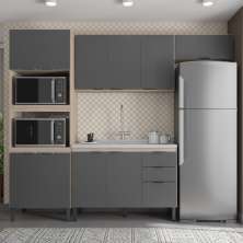 Cozinha Modulada 4 Peças FTM004 Avena Grafito Demobile