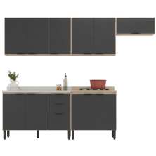 Cozinha Modulada 5 Peças FRCZ6 Avena Grafito Demobile