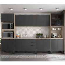 Cozinha Modulada 6 Peças FTM006 Avena Grafito Demobile