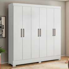 Guarda Roupa 6 Portas Bona Branco