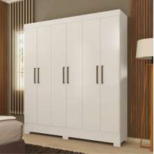 Guarda Roupa 6 Portas Virgina Branco