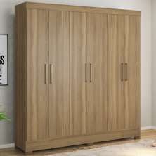 Guarda Roupa Casal 06 Portas Pratico Amendola Touch Demobile