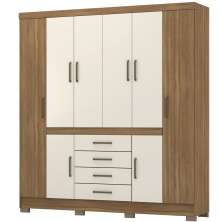 Guarda Roupa Casal 08 Portas 84020 Amendola Off White Demobile