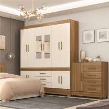 Guarda Roupa Casal 10 Portas com Espelhos Emilia Amendola Off-White