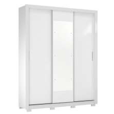 Guarda Roupa Casal 3 Portas Vero c/ Pés e Espelho 32270PE Branco Demóbile