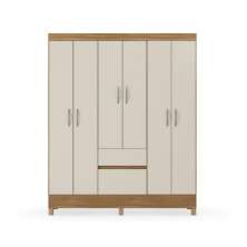 Guarda Roupa Casal 6 Portas Flash ll 62920 Amendola Off White Demóbile - Rocha Móveis