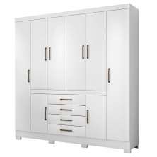 Guarda Roupa Casal 8 Portas New Realce 84020 Branco Demóbile