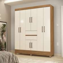 Guarda Roupa Casal 8 Portas Terni Amendola Off-White