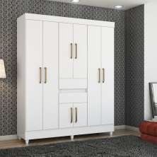 Guarda Roupa Casal 8 Portas Terni Branco
