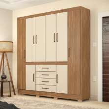 Guarda Roupa Casal 8 Portas Trieste Amendola Off-White
