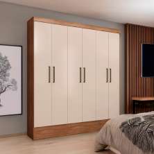Guarda-Roupa Casal Marine 6 Portas 2 Gavetas Amendola e Off White