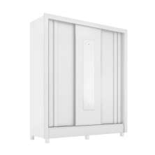 Guarda Roupa Com Espelho 3 Portas Tokyo Branco