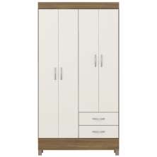 Guarda Roupa Solteiro 04 Portas 42860 Amendola Off White Demobile