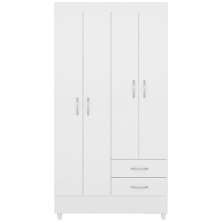 Guarda Roupa Solteiro 04 Portas 42860 Branco Rosa Flex Demobile