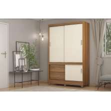 Guarda Roupa Solteiro 2 Portas Estilo II 22520 Amendola Off White Demóbile - Rocha Móveis