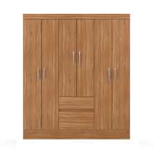 Guarda-Roupa Solteiro Flash 6 Portas 2 Gavetas Amêndola
