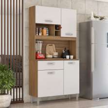 Kit Cozinha Alícia 4 Portas 1 Gaveta Amendola Branco
