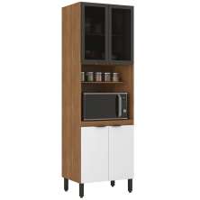 Paneleiro 2 Portas Vidro 70cm 94551 Amendola Branco Demobile