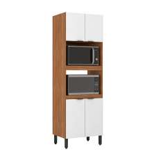Paneleiro Duplo Forno Firenze 4 Portas Amendola e Branco