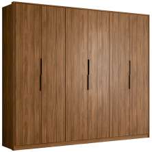 Guarda Roupa Casal 6 Portas Atrice Nogueira Touch Demartez