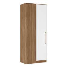 Guarda Roupa Modulado Irlanda Canto Reto Amêndola/Branco - Demartêz