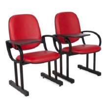 02 Poltronas Para Auditório Linha Auditório Vermelho