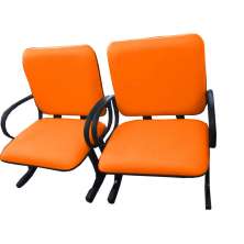 2 Cadeiras de Escritório Linha Eames Suporta até 250kg Laranja