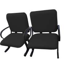 2 Cadeiras de Escritório Linha Eames Suporta até 250kg Preto