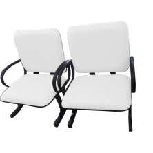 2 Cadeiras de Escritório Linha Emillia Suporta até 250kg Branco