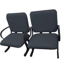 2 Cadeiras de Escritório Linha GG 130 Suporta até 250kg Azul
