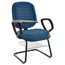 Cadeira Escolar Universitária com prancheta para Escolas e Faculdades Linha Blenda Azul