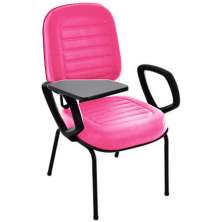 Cadeira Escolar Universitária para Escolas e Faculdades Gomada Linha Blenda Rosa