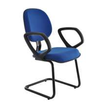 Cadeira Executiva Base Fixa em S com BraÃ§os Linha Robust