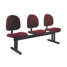 Cadeira Executiva em longarina com 3 lugares Linha Office