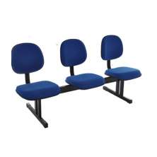 Cadeira Executiva em longarina com 3 lugares Linha Robust